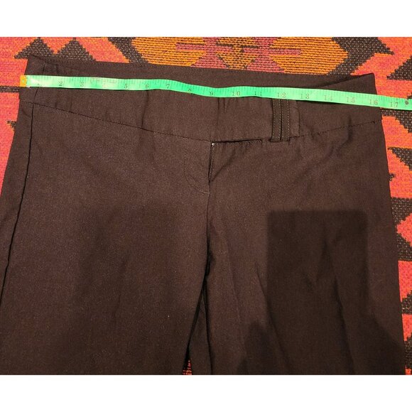 Forever 21 Women's Black Flared, Stretch Dress Pants Size L Made In USA - Picture 7 of 14